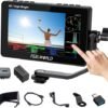 FEELWORLD F5PROX Caméra Moniteur de Terrain Écran Tactile 1600Nit 5,5 Pouces 4K HDMI DSLR Video Camera Monitor avec Batterie F750 Sacoche pour caméra Entrée de Type C 3DLUT Focus Peaking Histogramme